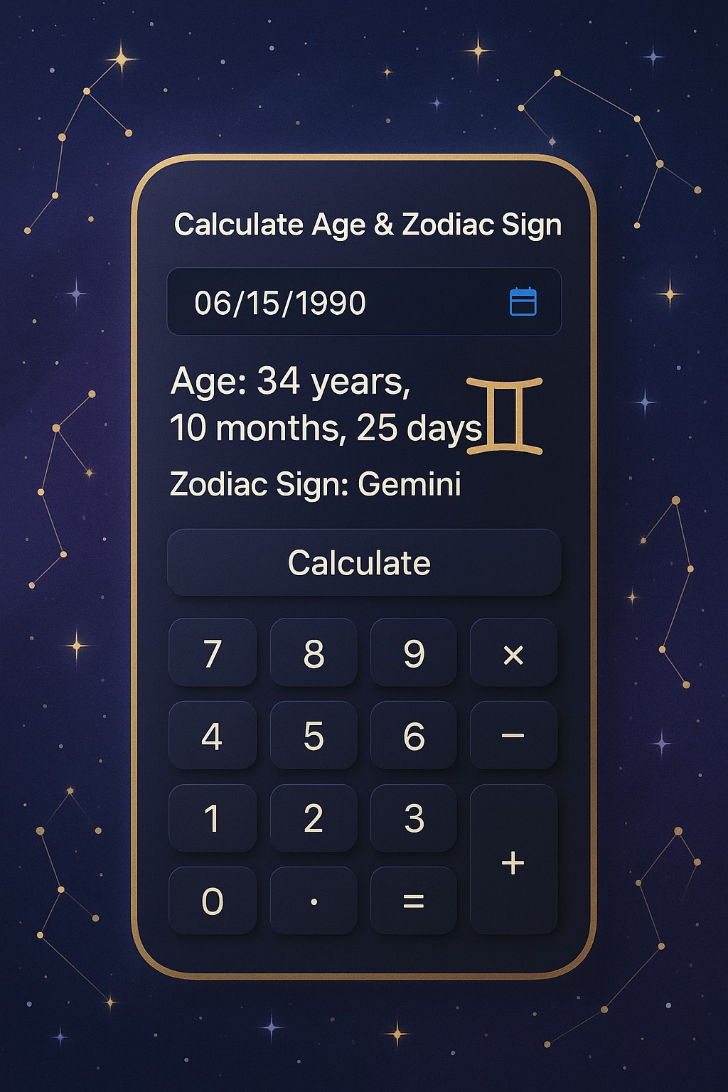 Discover Your Cosmic Identity: Zodiac Sign & Age
